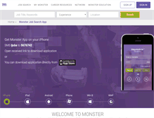 Tablet Screenshot of mobile.monsterindia.com